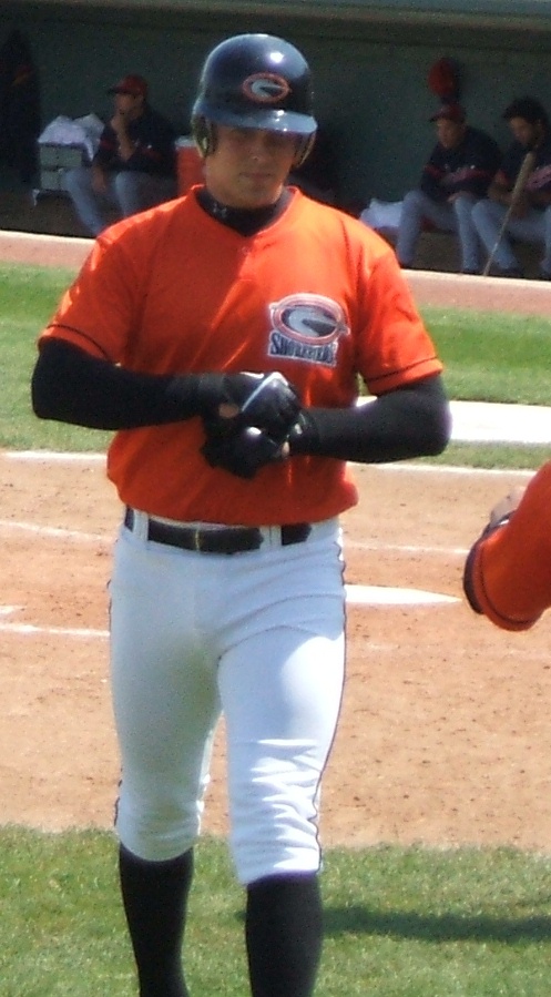 Slugger Mark Fleisher of the Shorebirds returns to the dugout after a Mother's Day home run.